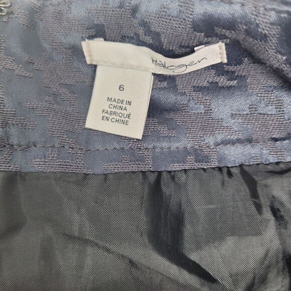 Halogen Nordstrom Skirt Womens 6 Grey Ebony Knee Length Zipper NEW - Picture 5 of 5